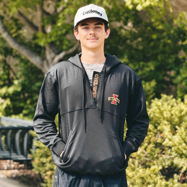 Authentic Brand I-State Black 1/4-Zip Hoodie